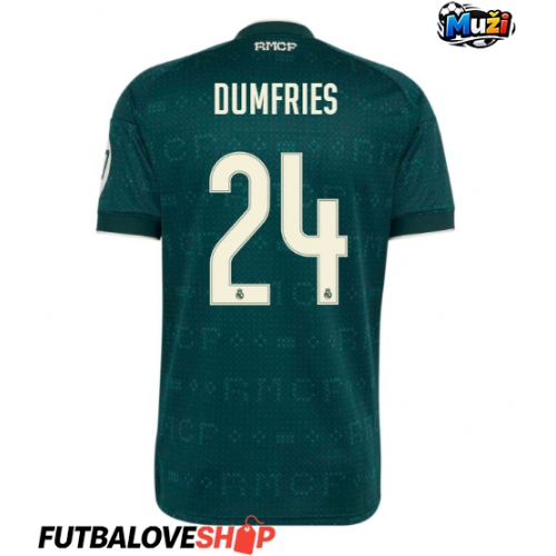 Dres Real Madrid Denzel Dumfries #24 Preč 2026-27 Krátky Rukáv